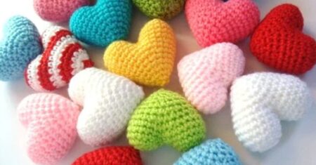 Receita de Amigurumi Coração para o Dia dos Namorados