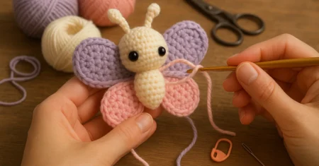 Receita de Amigurumi Borboleta Passo a Passo
