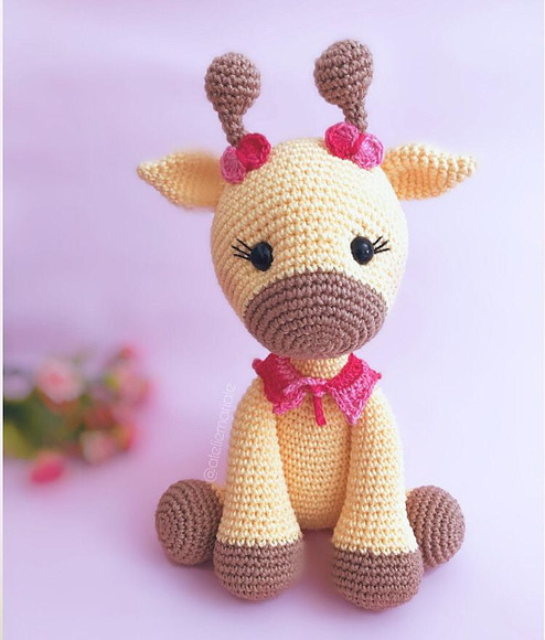 Receita Fácil Passo a Passo para Fazer uma Girafinha de Amigurumi