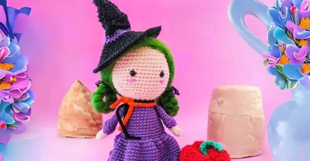 Receita de Amigurumi Bruxinha para Halloween: Passo a Passo Completo
