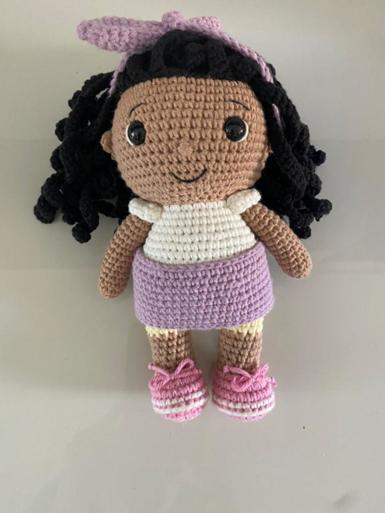 Amigurumi com expressão facial